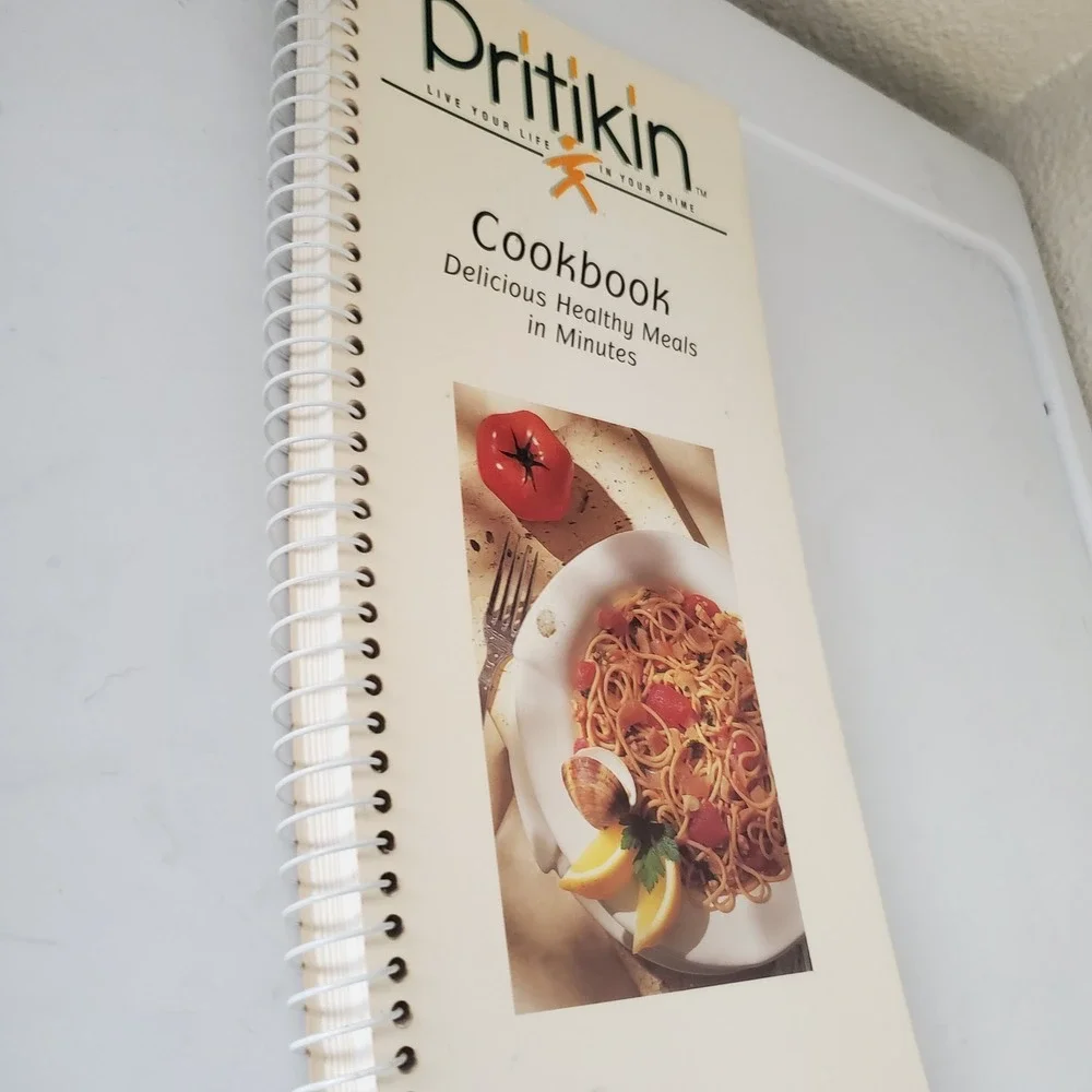 Pritikin Cookbook Delicious Healthy Meals in Minutes 1990 Spiral Bound Vintage
